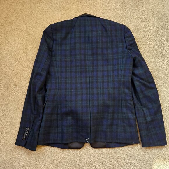 NWT J. Crew Regent Blazer 100% Wool Blackwatch Plaid with Satin Lapels size 0 - Picture 12 of 12